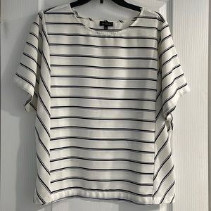 The Limited White With Navy Striped Top